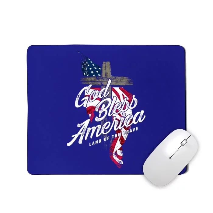 God Bless America Land Of The Brave Gift Mousepad