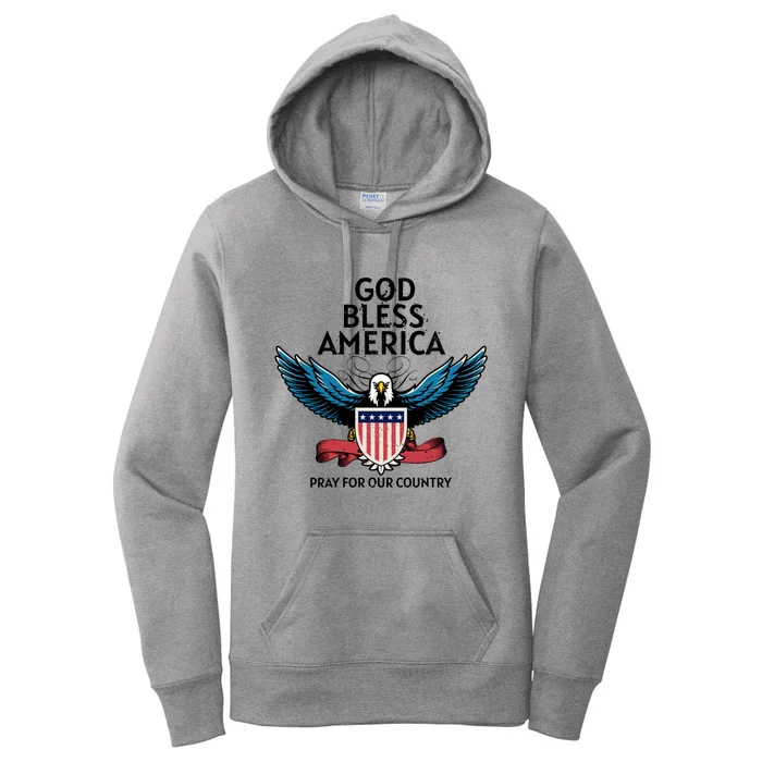 God Bless America Pray For Our Country American Pride Gift Women's Pullover Hoodie