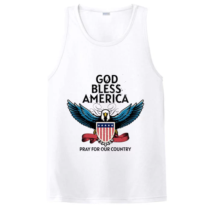 God Bless America Pray For Our Country American Pride Gift Performance Tank