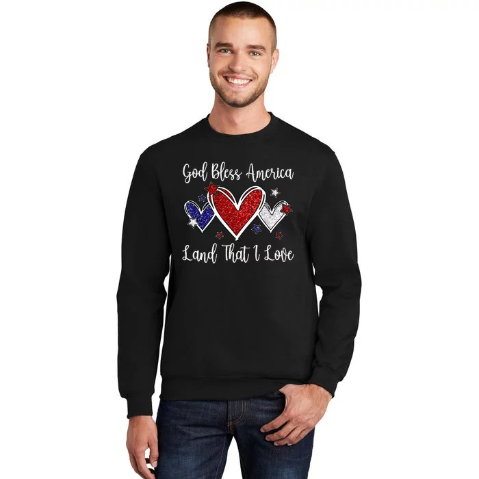 God Bless America For  Cute Patriotic 4th Of July Tall Sweatshirt