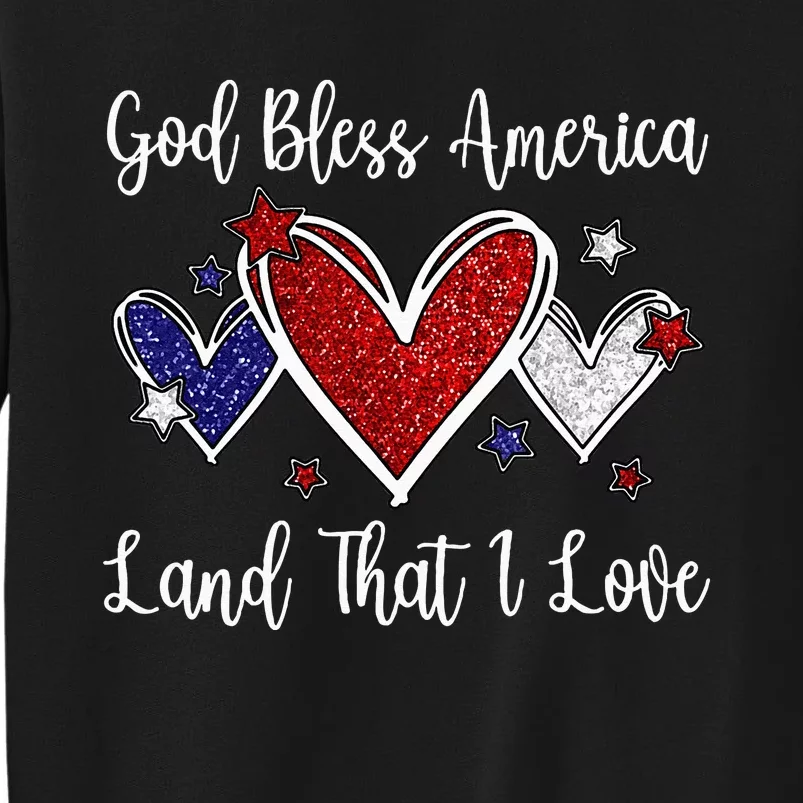 God Bless America For  Cute Patriotic 4th Of July Tall Sweatshirt