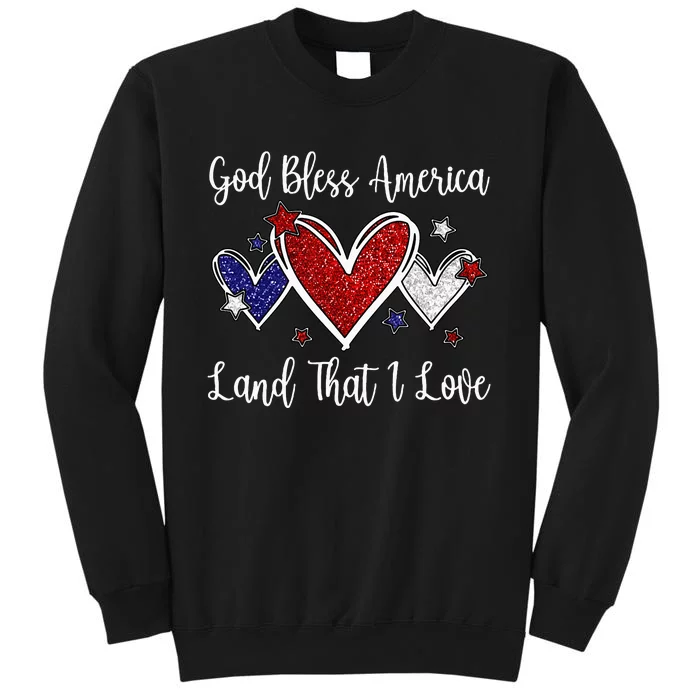 God Bless America For  Cute Patriotic 4th Of July Tall Sweatshirt