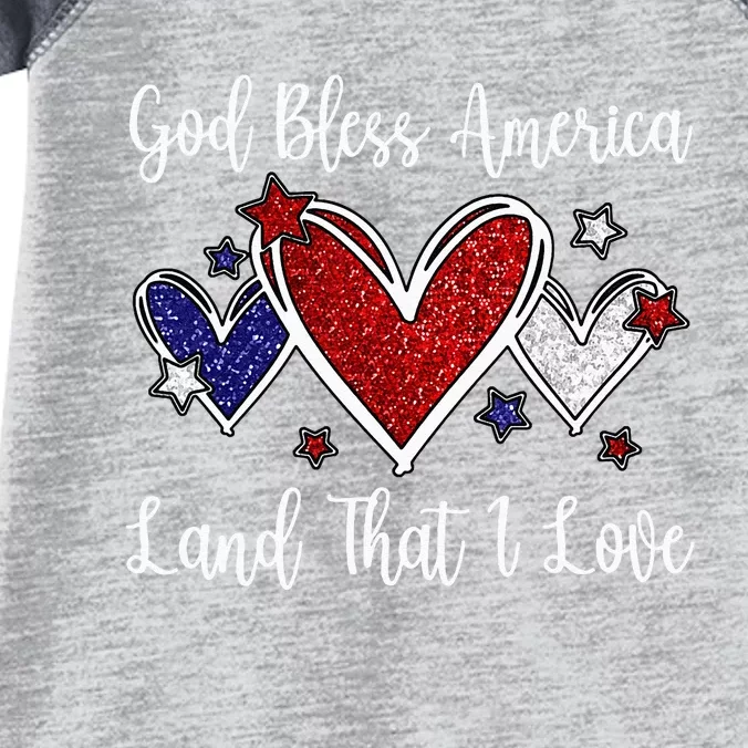 God Bless America For  Cute Patriotic 4th Of July Infant Baby Jersey Bodysuit