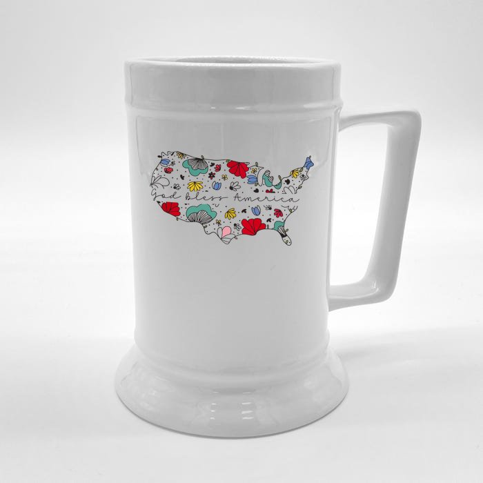 God Bless America Front & Back Beer Stein