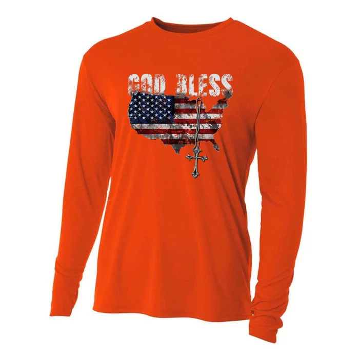 God Bless America Cooling Performance Long Sleeve Crew