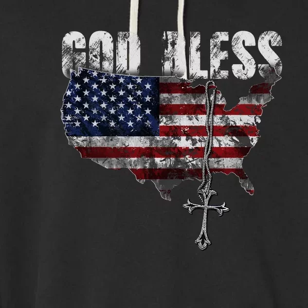 God Bless America Garment-Dyed Fleece Hoodie