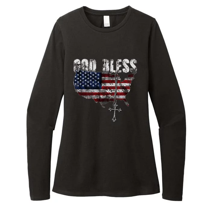 God Bless America Womens CVC Long Sleeve Shirt