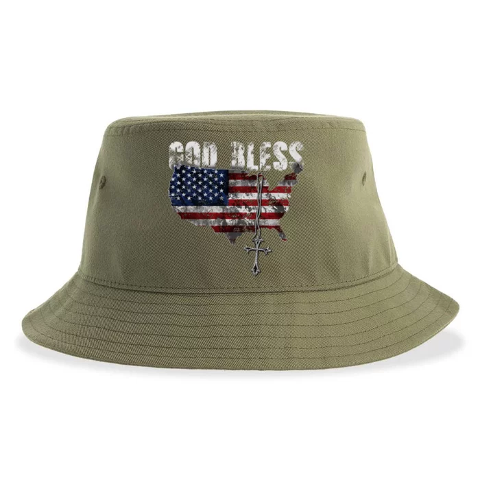 God Bless America Sustainable Bucket Hat