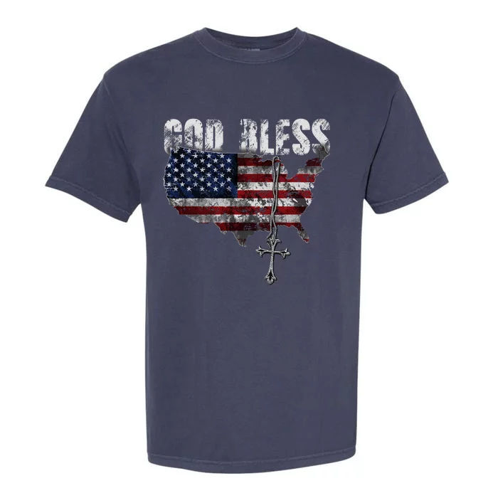 God Bless America Garment-Dyed Heavyweight T-Shirt