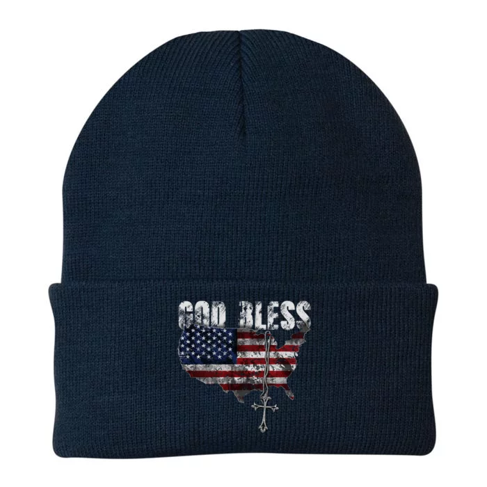 God Bless America Knit Cap Winter Beanie