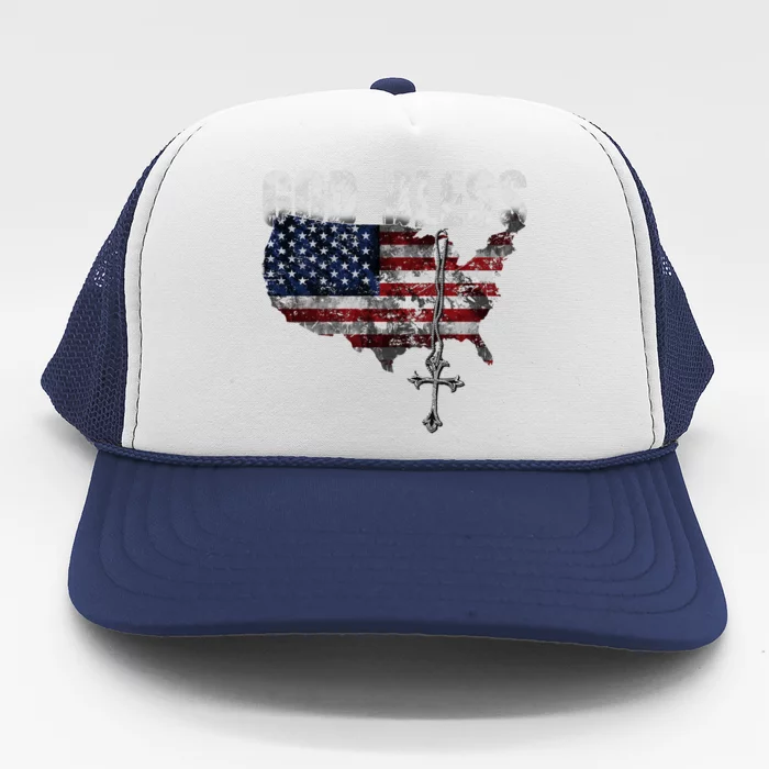 God Bless America Trucker Hat