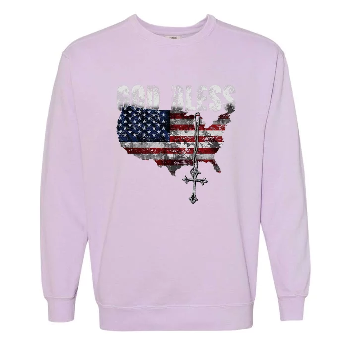 God Bless America Garment-Dyed Sweatshirt