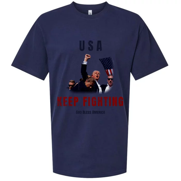 God Bless America “Keep Fighting” Sueded Cloud Jersey T-Shirt