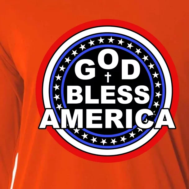 God Bless America Gift Cooling Performance Long Sleeve Crew