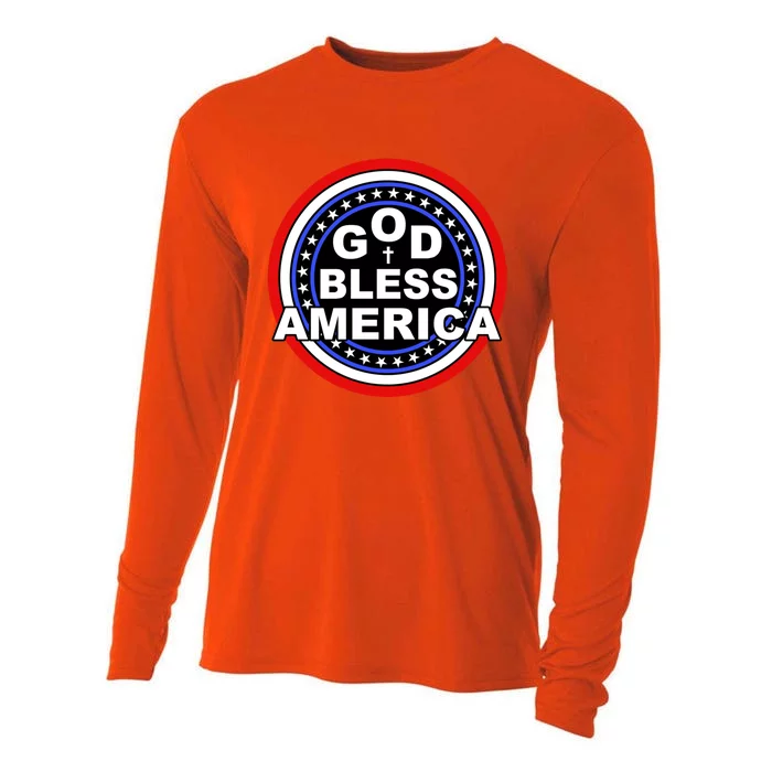 God Bless America Gift Cooling Performance Long Sleeve Crew