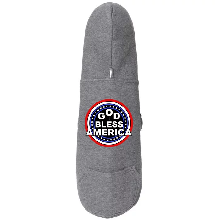 God Bless America Gift Doggie 3-End Fleece Hoodie