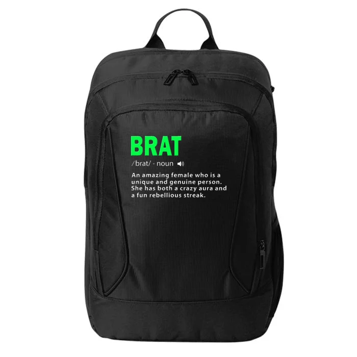 Green Brat Amazing Female Crazy Aura Rebellious Brat City Backpack