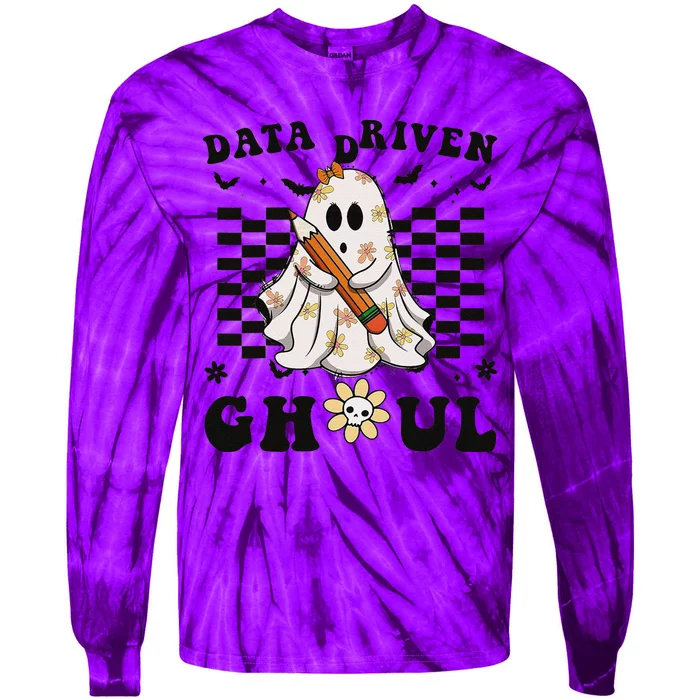 Ghosts Behavior Analyst Halloween Datadriven Ghoul Tie-Dye Long Sleeve Shirt