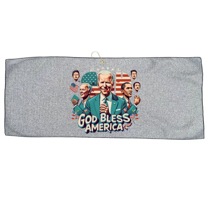 GOD BLESS AMERICA Large Microfiber Waffle Golf Towel