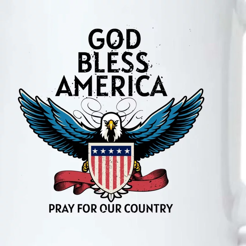 God Bless America Pray For Our Country American Pride Great Gift Black Color Changing Mug