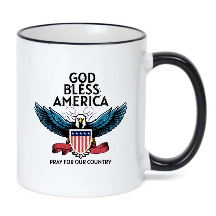 God Bless America Pray For Our Country American Pride Great Gift Black Color Changing Mug