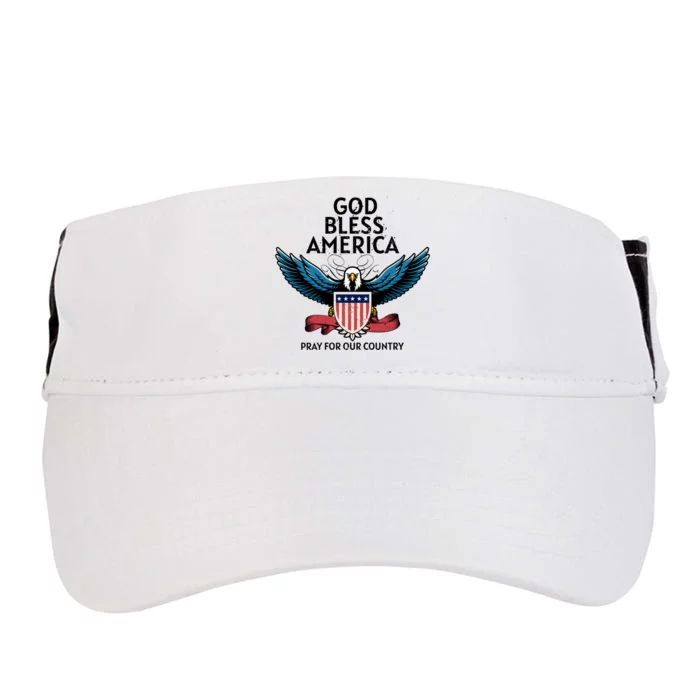 God Bless America Pray For Our Country American Pride Great Gift Adult Drive Performance Visor