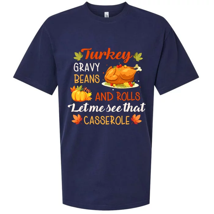 Gravy Beans And Rolls Let Me Cute Turkey Thanksgiving Funny Sueded Cloud Jersey T-Shirt