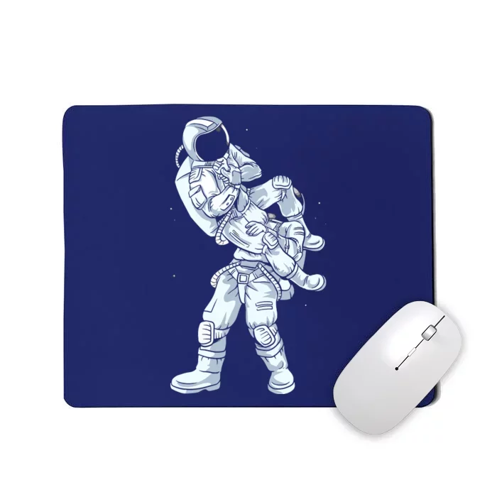 Galaxy BJJ Astronaut Tee Flying Armbar JiuJitsu Mousepad