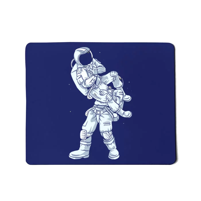 Galaxy BJJ Astronaut Tee Flying Armbar JiuJitsu Mousepad