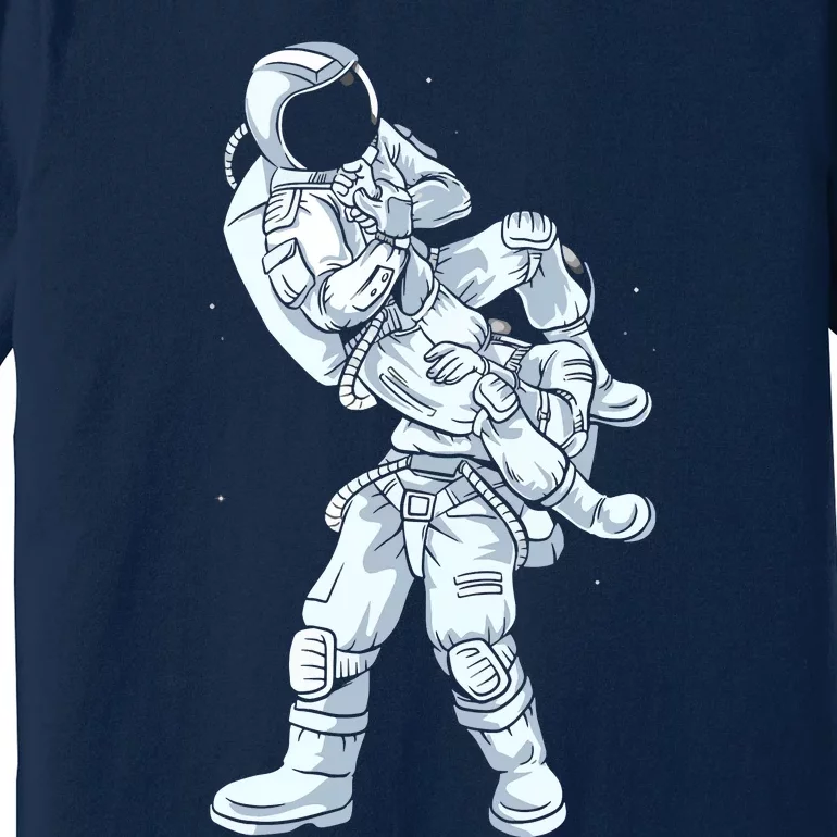 Galaxy BJJ Astronaut Tee Flying Armbar JiuJitsu Premium T-Shirt