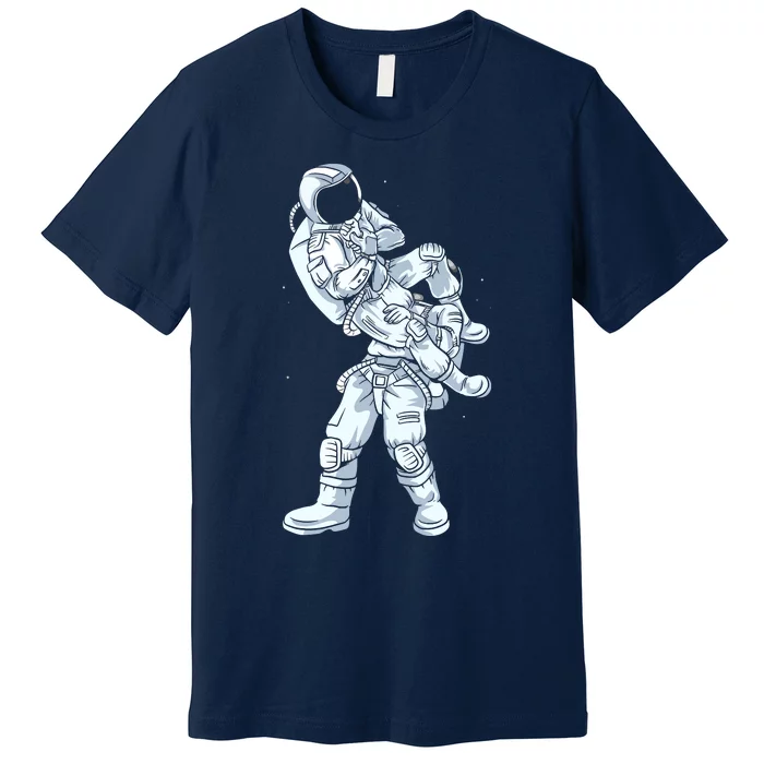 Galaxy BJJ Astronaut Tee Flying Armbar JiuJitsu Premium T-Shirt