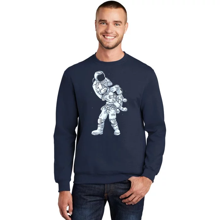 Galaxy BJJ Astronaut Tee Flying Armbar JiuJitsu Tall Sweatshirt