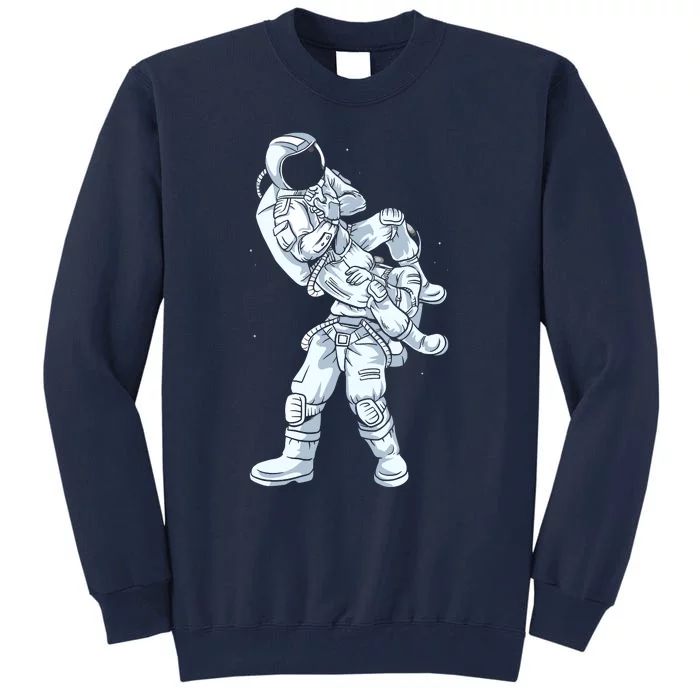 Galaxy BJJ Astronaut Tee Flying Armbar JiuJitsu Tall Sweatshirt