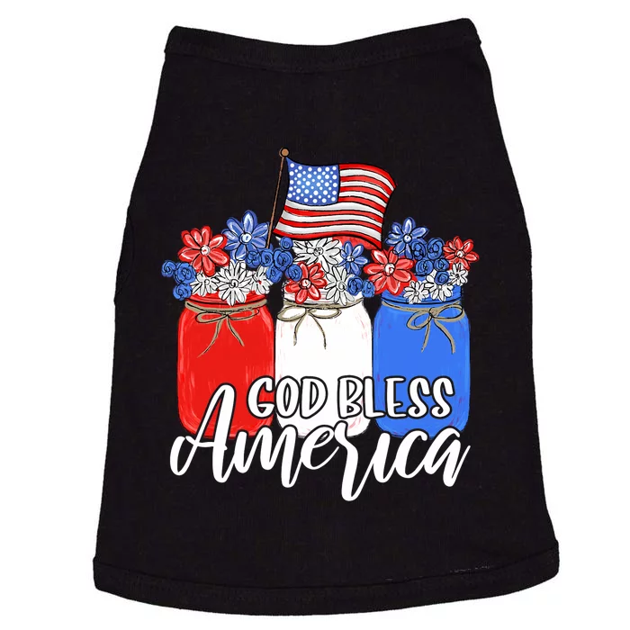 God Bless America Mason Jar Christian Doggie Tank