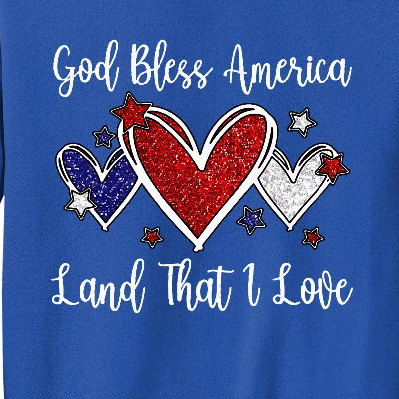 God Bless America For Women Cute Patriotic 4th Of July Tall Sweatshirt