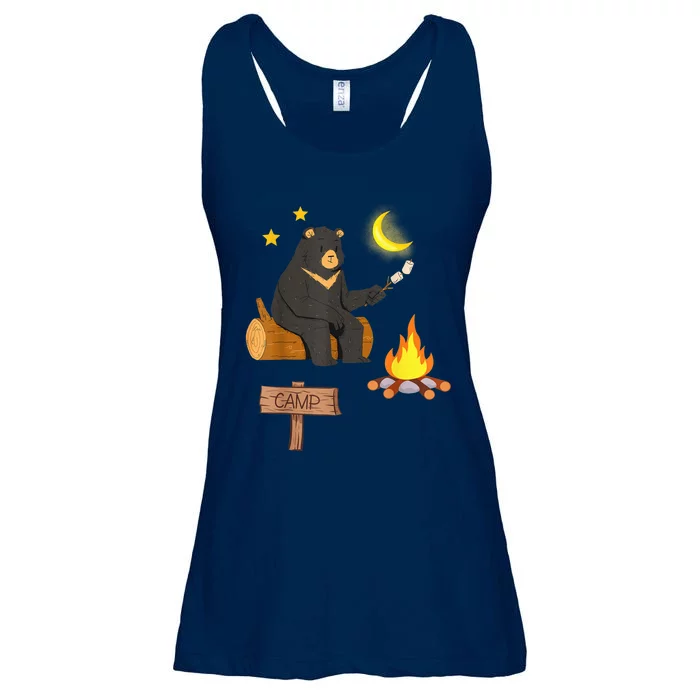 Grizzly Bear and Cartoon Bear Sarcastic Tee Ladies Essential Flowy Tank