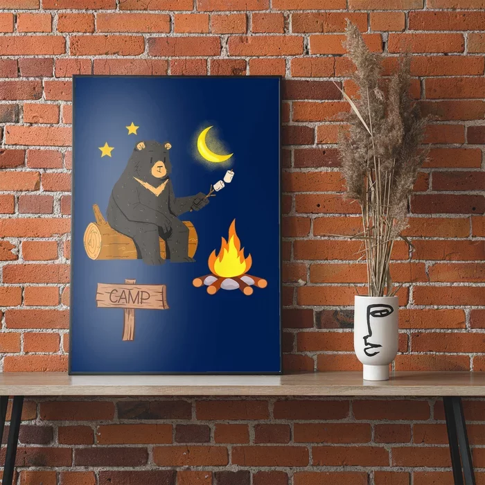 Grizzly Bear and Cartoon Bear Sarcastic Tee Poster