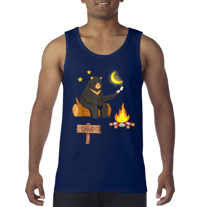 Grizzly Bear and Cartoon Bear Sarcastic Tee Tank Top