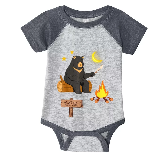 Grizzly Bear and Cartoon Bear Sarcastic Tee Infant Baby Jersey Bodysuit