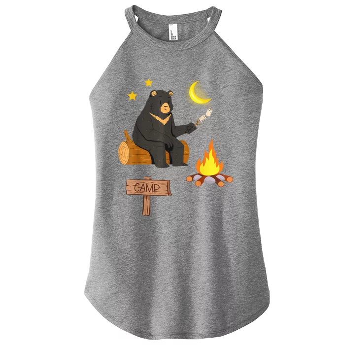 Grizzly Bear and Cartoon Bear Sarcastic Tee Women’s Perfect Tri Rocker Tank