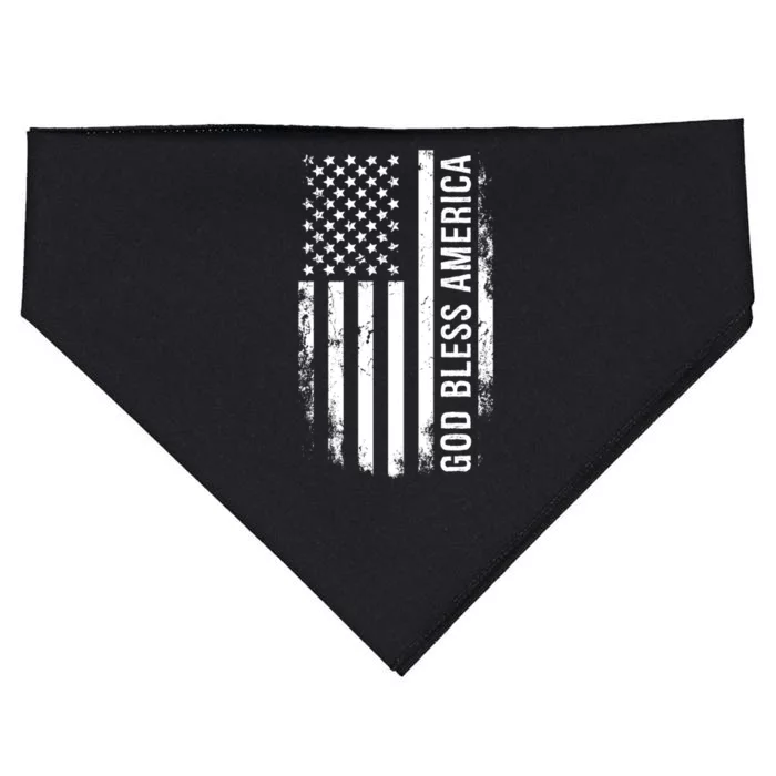 God Bless America Us Flag Cool Gift USA-Made Doggie Bandana