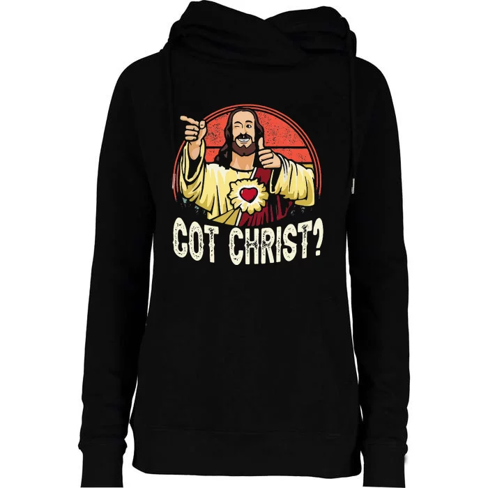 Got Buddy A Christ Christmas Cool Jesus Religious Christian Womens Funnel Neck Pullover Hood