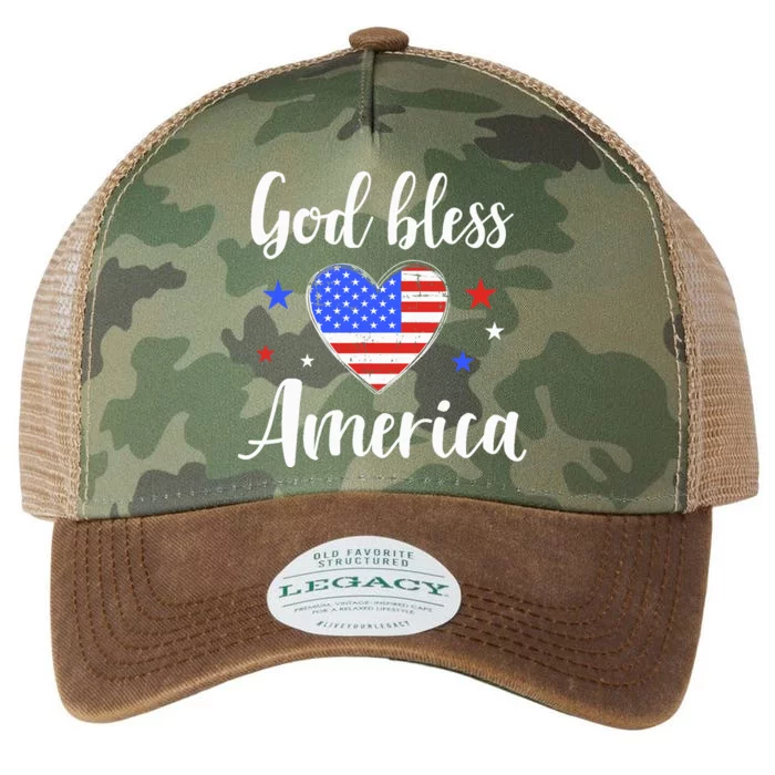 God bless america for patriotic Independence day 4th of July Legacy Tie Dye Trucker Hat