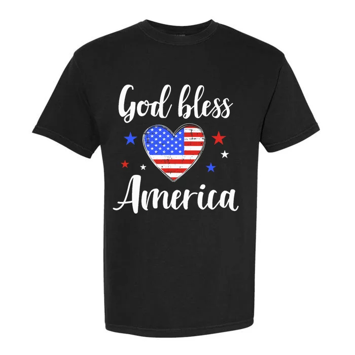 God bless america for patriotic Independence day 4th of July Garment-Dyed Heavyweight T-Shirt