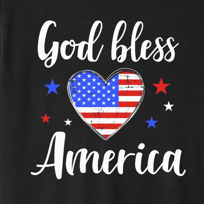 God bless america for patriotic Independence day 4th of July ChromaSoft Performance T-Shirt