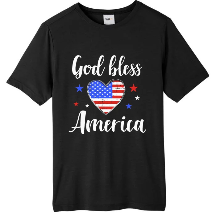 God bless america for patriotic Independence day 4th of July ChromaSoft Performance T-Shirt