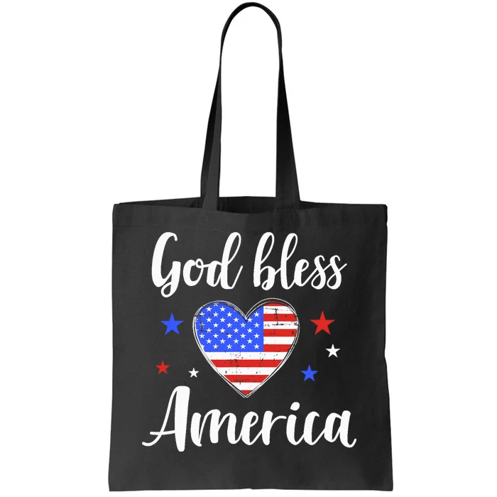 God bless america for patriotic Independence day 4th of July Tote Bag