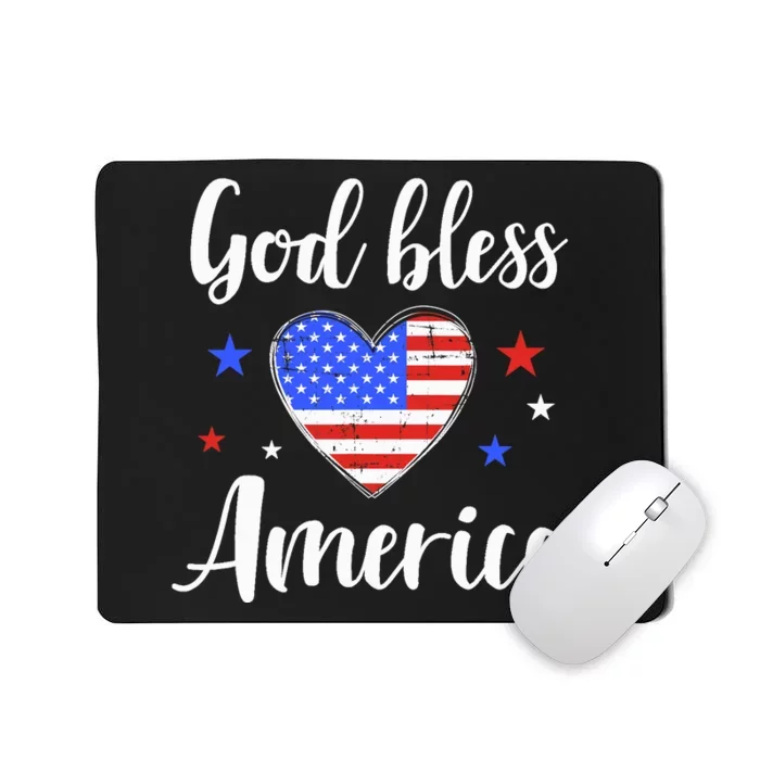 God bless america for patriotic Independence day 4th of July Mousepad