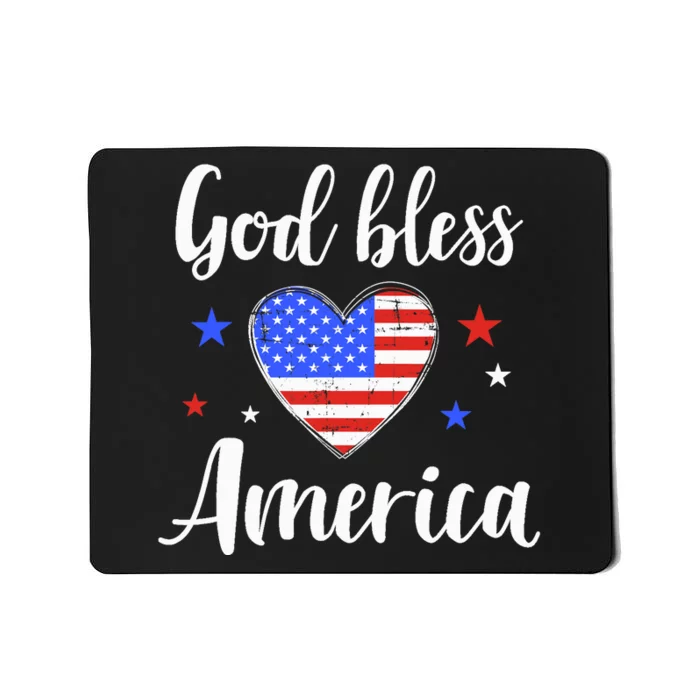 God bless america for patriotic Independence day 4th of July Mousepad