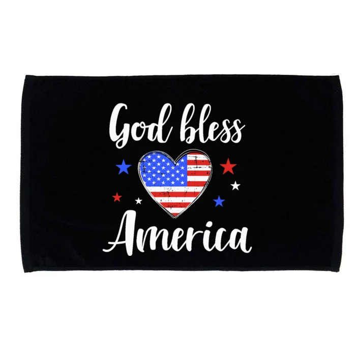 God bless america for patriotic Independence day 4th of July Microfiber Hand Towel